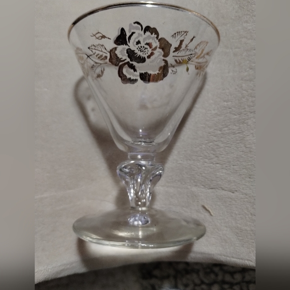 6 VTG LIBBEY GOLDEN ROSE Champagne Cocktails Glasses w/ 22K Gold Accents